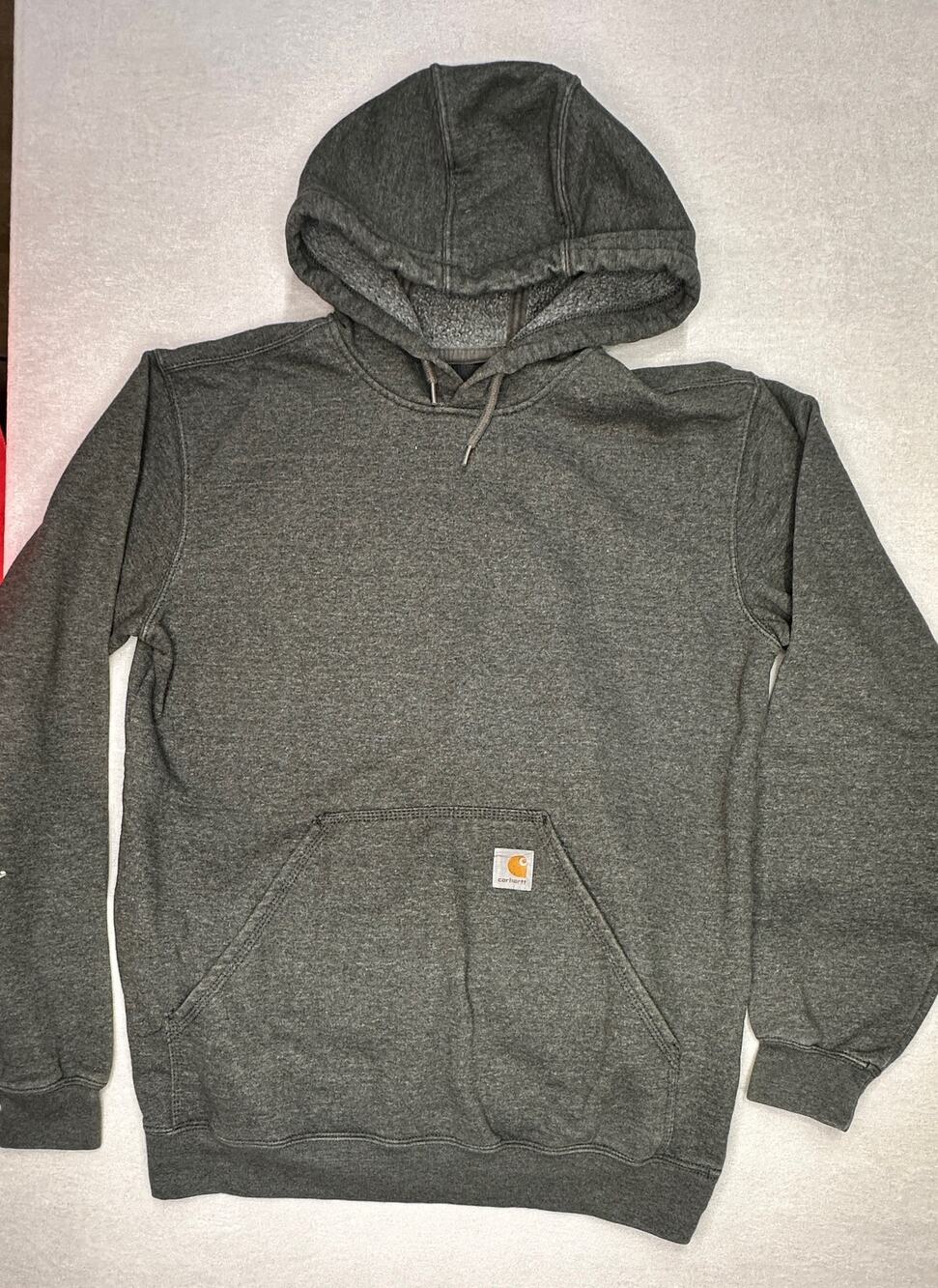 Carhartt Men's Size Small Loose Fit Charcoal Gray Midweight Pullover Hoodie